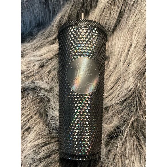Starbucks 2020 Fall Black / Gold /Iridescent Studded Tumbler 24 oz /Halloween - Picture 2 of 5